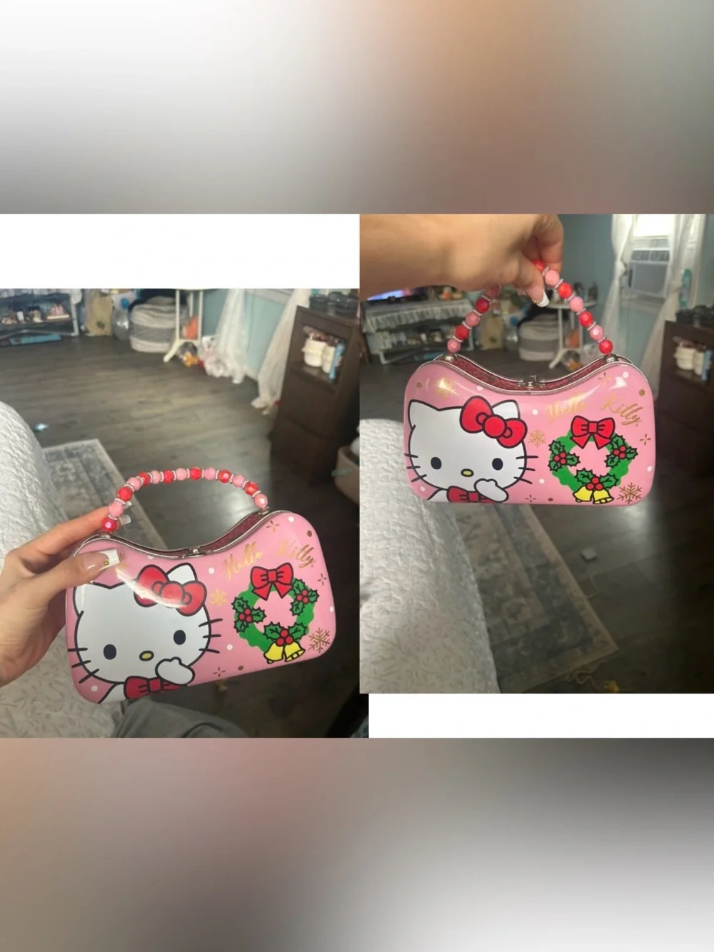 tin hello kitty purse